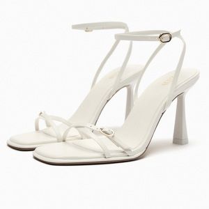 ZARA STRAPPY HEELED LEATHER SANDALS